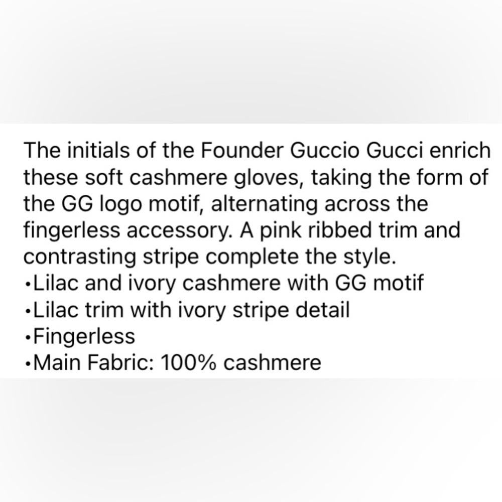 Sold- Gucci cashmere fingerless gloves - Picture 4 of 4